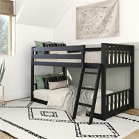 Max & Lily Low Bunk Bed  Twin-Over-Twin