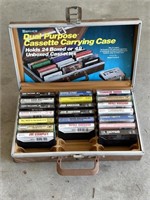Cassette Tapes in Carrying Case