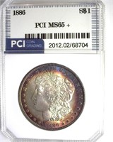 1886 Morgan PCI MS65+ Bold Rim Color