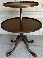 Vintage Mahogany Two-Tier Table