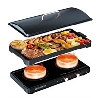 Induction Cooktop 2 Burner with Removable Cast Ir
