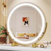 Gvnkvn Vanity Mirror with Lights, 18" x 18"Lighte