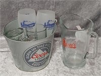 Beer Pitcher & Bucket & Mugs