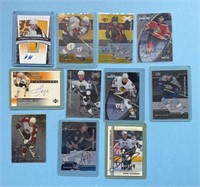 11-mixed autographed hockey cards w/coa