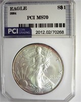 2004 Silver Eagle MS70 LISTS $120