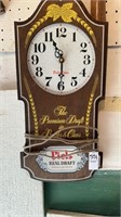Piels real draft beer clock sign