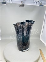 art glass vase - Poland - 11.5" tall