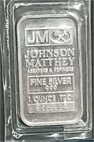 .999 1 oz Silver Bar - JM Johnson Matthey