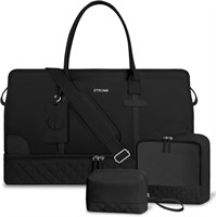Weekender Bag with Shoe Compartment  A-black