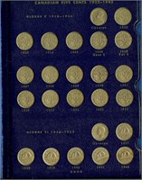 1922-1975 Nickels Whitman Book w/Keys