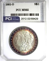 1881-O Morgan MS65 LISTS $1050