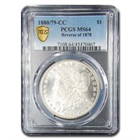 1880/79-CC Morgan Dollar Rev of 78 MS-64 P