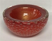 Galliano Ferro Bullicante Murano Glass Bowl