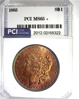1885 Morgan PCI MS65+ Golden Toning