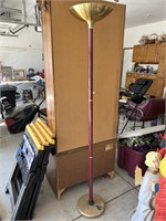 6 ft Maroon and Gold Floor Lamp