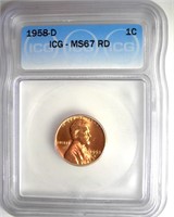 1958-D Cent ICG MS67 RD LISTS $310