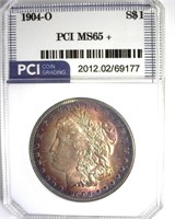 1904-O Morgan PCI MS65+ Purple Toning