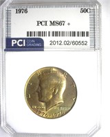 1976 Kennedy MS67+ Lists $3150 Lite Gold Tone