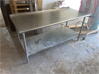 Stainless steel table 6ft x 30 inches x 3ft