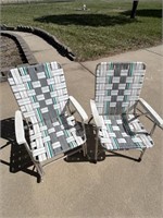 Folding webbed Lawn Chair and Rocking Chair