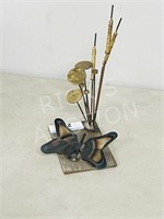 vintage brutalist metal art - Butterfly