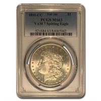 1891-CC Morgan Dollar MS-63 PCGS (VAM-7 )