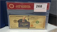 Gold Banknotes 1000000 Trump 2020