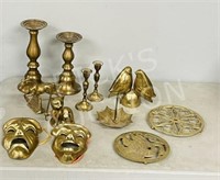 assorted brass ornaments
