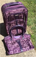Apt 9 Purple Tote and Suit Case w/Wheels