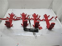 4 fire extinguisher wall mounts