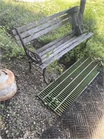 Wood and metal Bench