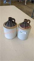 Pair of  half gallon stoneware jugs