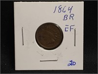 1864 Indian Head Penny Bronze