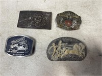 Belt buckles- Geronimo, Rooster Run, constitution