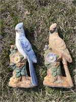 2 Concrete Bird Statues