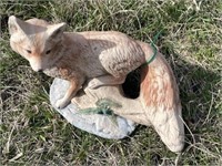 Concrete Fox Statue