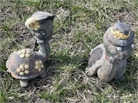 2 Concrete Turtle Statues