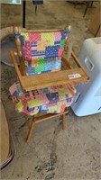 Vintage wooden doll high chair