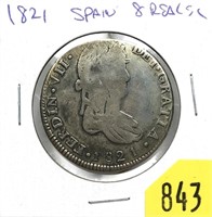 1821 Spanish 8 reales