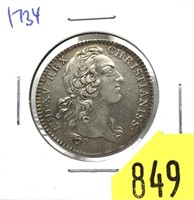 1734 Belgium silver coin