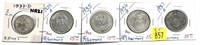 x5-German mark silver coins -x5 coins -SOLD by the