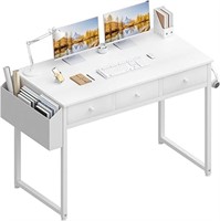 SEALED - Lufeiya Small White Computer Desk with Fa