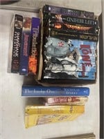 VHS tapes and books