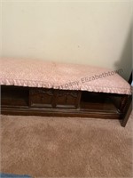 Vintage padded end of bed stool