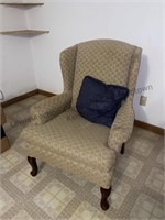 hi back fabric covered chair