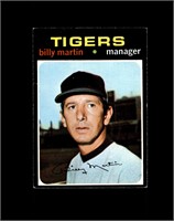 1971 Topps #208 Billy Martin VG-EX+ Pen Mark