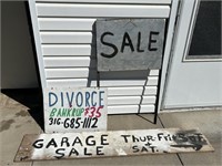 3 Handmade Sale Signs