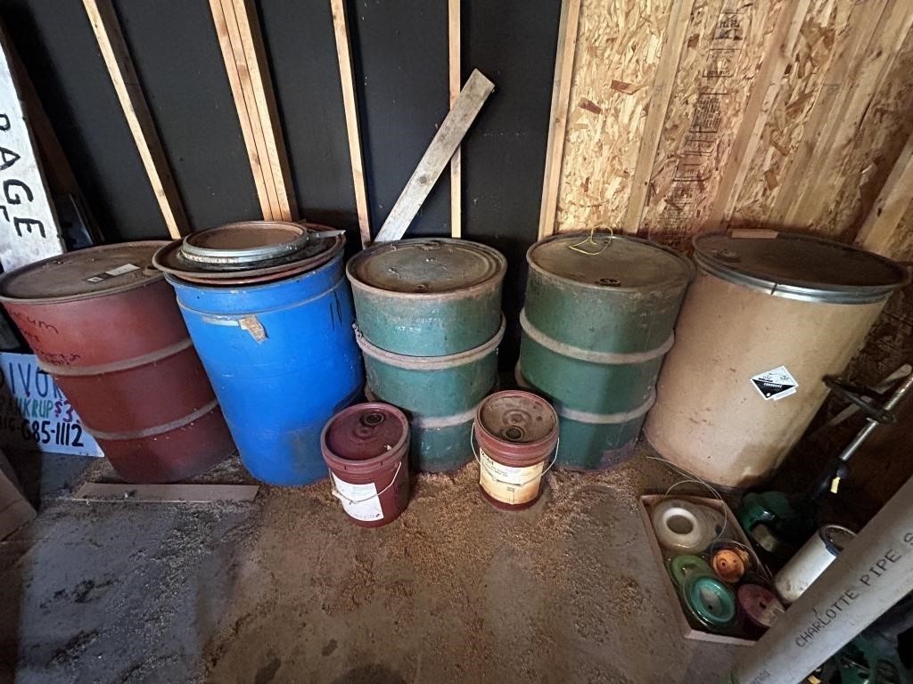 Assorted Barrels and Buckets