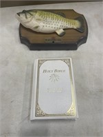 Holy Bible and Big Mouth bass