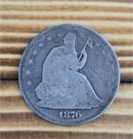 1876-CC Seated Liberty Half Dollar
